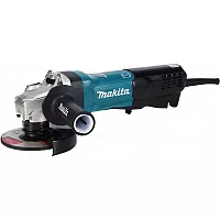 Шлифовальная угловая машина Makita 125 мм, 1900 Вт, 2800-11500 об, SJSII, AFT, тормоз, защита от непреднамеренного пуска, плавный пуск, поддержание оборотов под нагрузкой, широкая клавиша GA5093X01