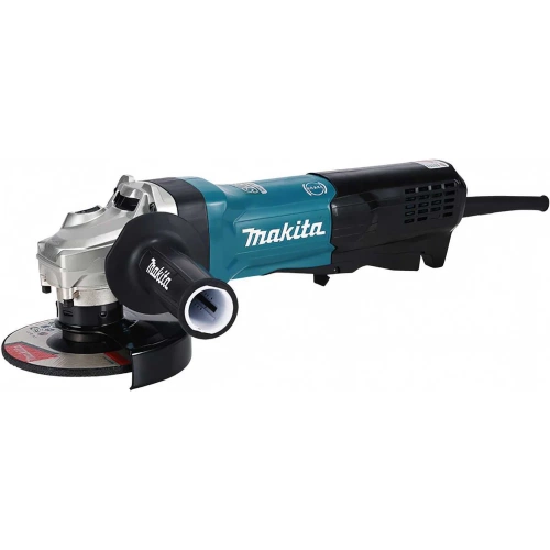Шлифовальная угловая машина Makita 125 мм, 1900 Вт, 2800-11500 об, SJSII, AFT, тормоз, защита от непреднамеренного пуска, плавный пуск, поддержание оборотов под нагрузкой, широкая клавиша GA5093X01