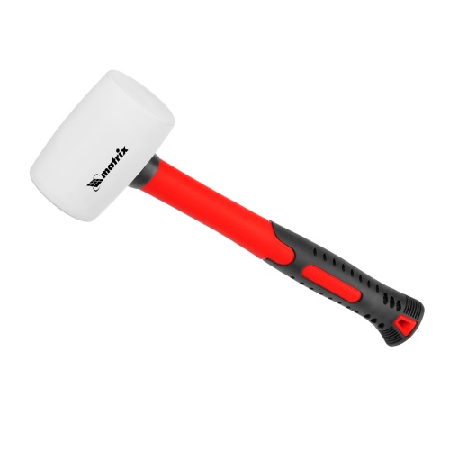 Киянка резиновая, 225 г, белая резина, фибергласовая рукоятка Matrix фото 2