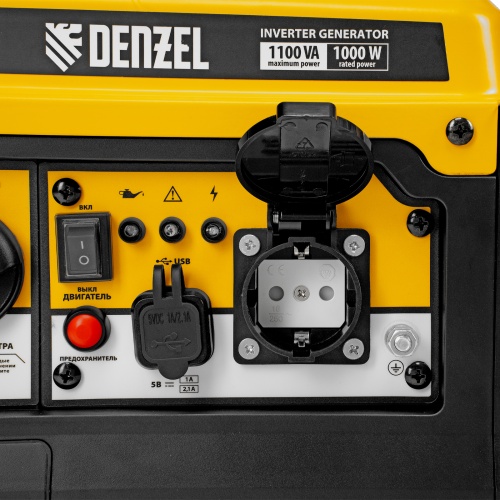 Генератор инверторный GS-1100iF, 1,1 кВт, 230 В, ручной старт DENZEL фото 24