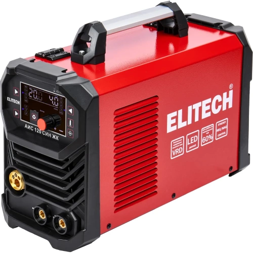 Сварочный инвертор Elitech MIG/MAG АИС 120 СИН ЖК 204747
