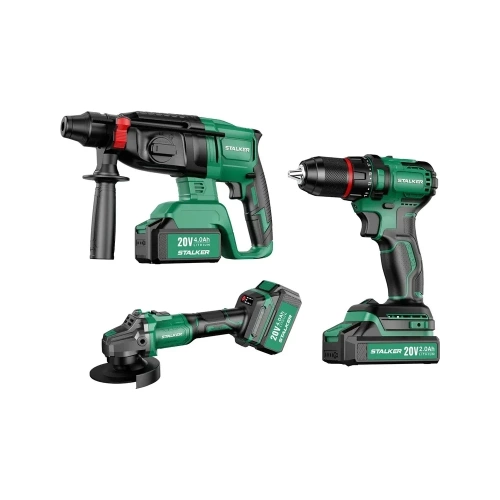 Набор аккумуляторного инструмента ALTECO STALKER Kit (AG20-125 Li BL+D20 Li BL+RH20 Li BL) 69843