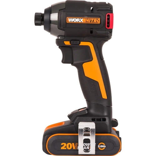 Винтоверт ударный бесщеточный аккумуляторный WORX 20В, 200Нм, 2Ач х2, ЗУ 2А, кейс WX265 фото 4