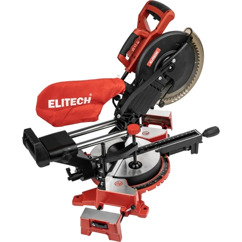 Пила торцовочно-усовочная Elitech ПТ 1825К (1800Вт, 255мм) 207399 фото 4