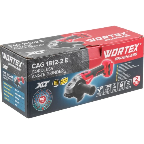 Аккумуляторная углошлифмашина WORTEX CAG 1812-2 E в кор. XLT SOLO БЕСЩЕТ., 18 В, 125 мм, 3000-8500 об/мин 1334916 фото 9