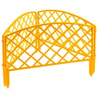 Забор декоративный "Сетка", 24 х 320 см, желтый, Palisad