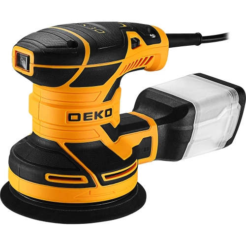 Эксцентриковая сетевая шлифмашина DEKO DK400G с набором оснастки 20шт, 400Вт 085-1100 фото 3