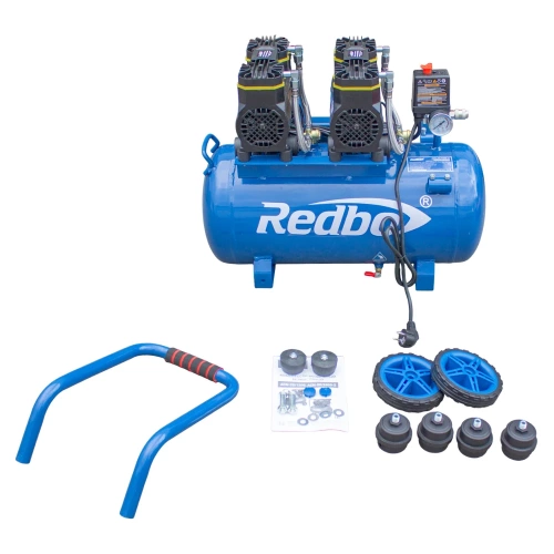 Компрессор безмасляный Redbo 2.4кВт, 210л/мин, 50л, 4 цилиндра, ACN-50/2400-2 39774 фото 9