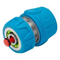 Соединитель быстросъемный 1/2", аквастоп, алюминий, TPR, LUXE Palisad