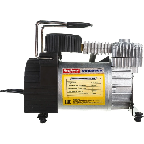 Поршневой компрессор 150PSI 35л/мин, 14А с улучшенным охлаждением MEGAPOWER M-12001 фото 3