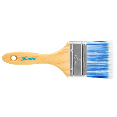 Кисть плоская "Евро" 3", искусственная щетина, деревянная ручка MTX фото 2 Кисть плоская "Евро" 3", искусственная щетина, деревянная ручка MTX фото 2
