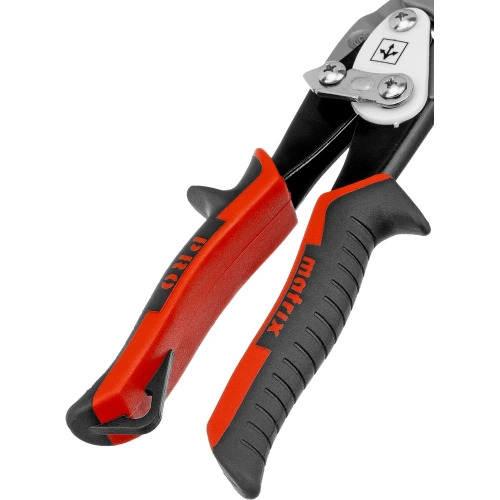 Ножницы по металлу Matrix PRO 250 мм, прямой рез, сталь CRMO, двухкомпонентные рукоятки 78322 фото 11