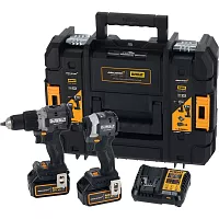 Аккумуляторный набор Dewalt McLaren Limited Edition DCK200MP2T: дрель-шуруповерт + шуруповерт, с 2 АКБ 5 Ач и ЗУ, в кейсе TSTAK DCK200MP2T-QW