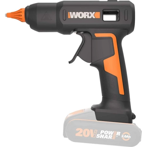 Аккумуляторный клеевой пистолет WORX 20 В, без акб и зу WX045.9 фото 3