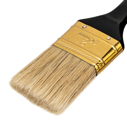 Кисть плоская "Профи" 2", натуральная щетина, пластмассовая ручка MTX фото 4