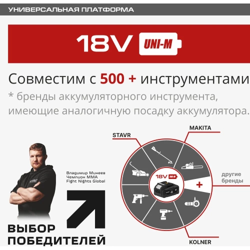 Цепная аккумуляторная пила Ставр STAVR SCS 18BL-30, 18V UNI-M, 9060100020 фото 10