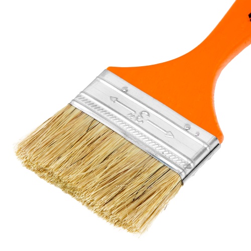 Кисть плоская Slimline 3" (75 мм) натуральная щетина, деревянная ручка Sparta фото 3