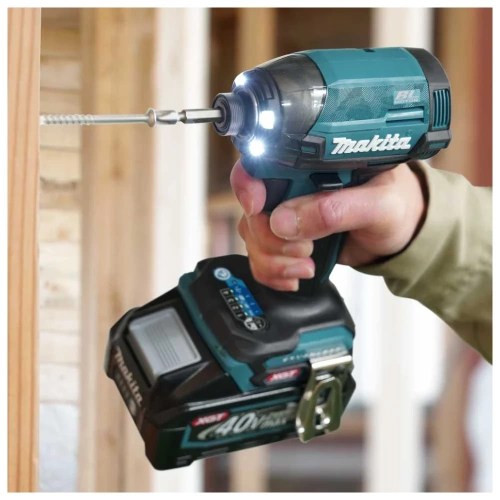 Шуруповерт ударный аккумуляторный Makita XGT BL 40В 1/4 220 Нм 4 рег. удара +  6 спец. режимов TD002GZ01 фото 4