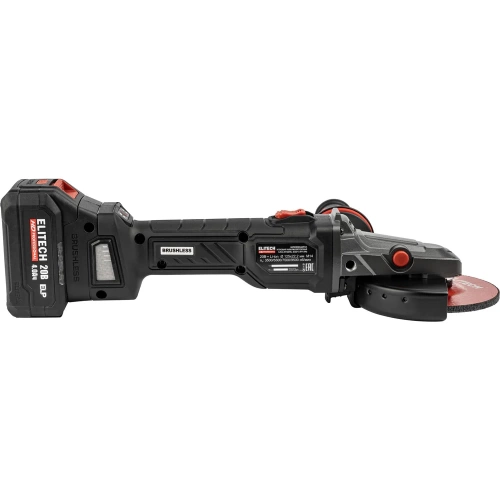 Шлифмашина угловая аккумуляторная Elitech CAG 2012DSL (125мм,20В,1х4Ач,BL) HD 210318 фото 4
