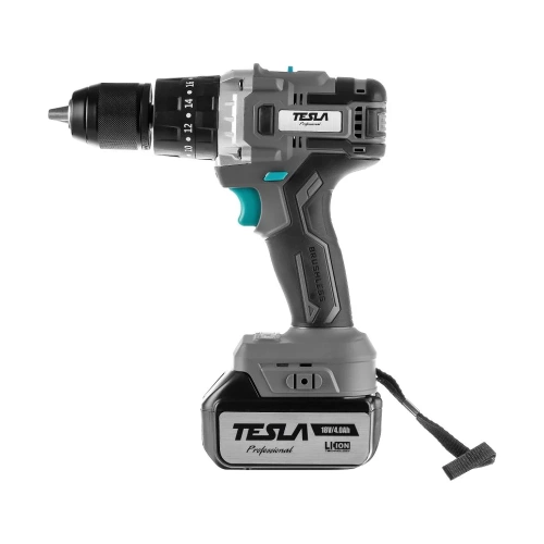 Аккумуляторная дрель Tesla TCD18HD 18В 2x4/2Ач LiION 13мм 0-400/0-1500об/мин 70Нм 1ч кейс 840374 фото 9