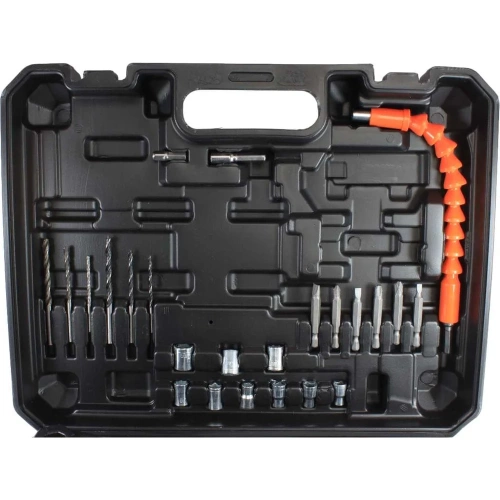 Аккумуляторная дрель-шуруповерт cd20g set (20 в, 2 li-ion аккум. 1500 mah, кейс, гибкий удл., сверла, биты) AktiTool 101209 фото 5