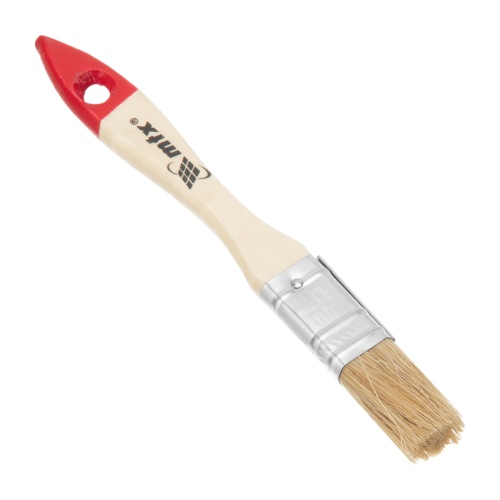 Кисть плоская "Стандарт" 3/4" (20 мм) натуральная щетина, деревянная ручка MTX
