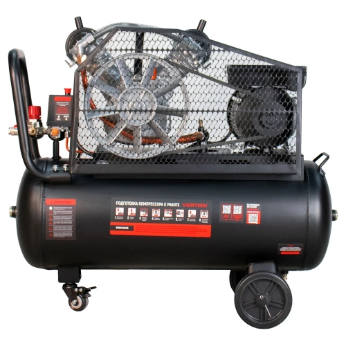 Компрессор Verton Air AC-50/450RV 230/50 В/Гц, масляный, ременной, 450 л/м, 50 л, 10 бар, 2.2 кВт, 1000 об/мин, рапид, асинхронный, однофазный 01.14017.15124 фото 7