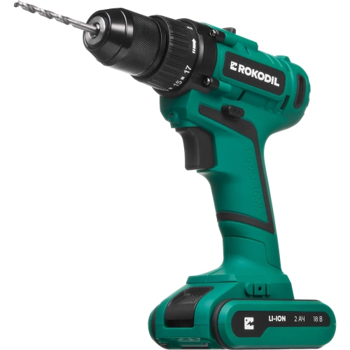 Аккумуляторная дрель-шуруповерт Rokodil Twist 2 Pro, 18В, 48Нм, 2Ач, 1045101