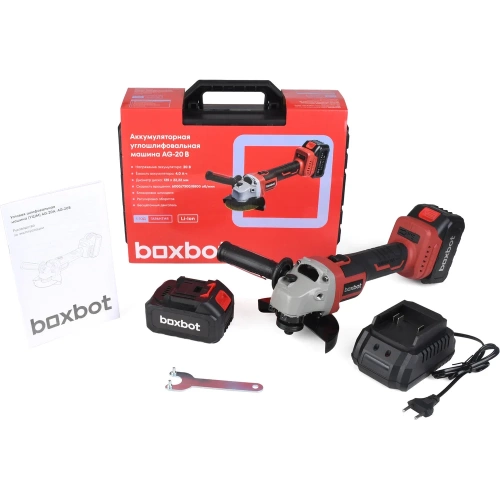Аккумуляторная УШМ Boxbot 20В, диск 125 мм, 2 АКБ 4.0 А/ч, в кейсе, AG-20B 900976.AG-20B-2 фото 11