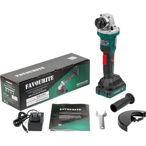 Угловая шлифовальная машина аккумуляторная FAVOURITE OBS 21 FG 125 SET PROMO 21В, 2Ач+ЗУ 150122422 фото 6