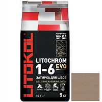 Затирка цементная для швов Litokol Litochrom 1-6 Evo LE.235 коричневая 5 кг