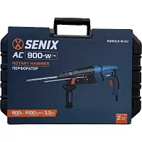 Сетевой перфоратор SENIX SDS-plus, 900 Вт, 3.3 Дж, кейс PDRE9.0-M-EU