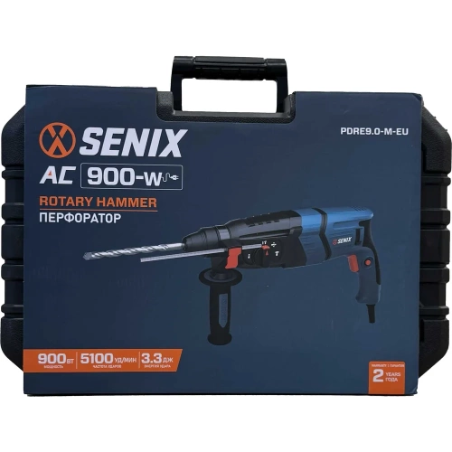 Сетевой перфоратор SENIX SDS-plus, 900 Вт, 3.3 Дж, кейс PDRE9.0-M-EU