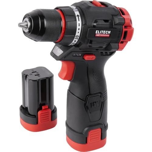 Аккумуляторная дрель Elitech CD 16L2 (16В, 2х2Ач, 55Нм, BL) HD 205715 фото 3