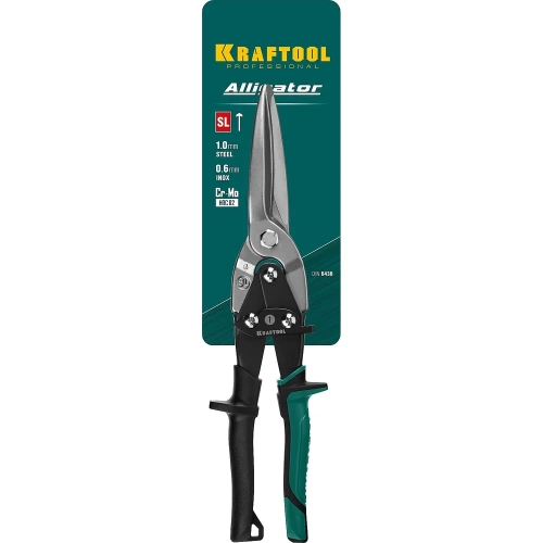 Прямые удлинённые ножницы по металлу KRAFTOOL Alligator 290 мм 2328-SL фото 9