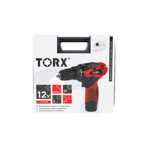 Аккумуляторная дрель-шуруповерт TORX CD-12C 2 АКБ 9310213 фото 6