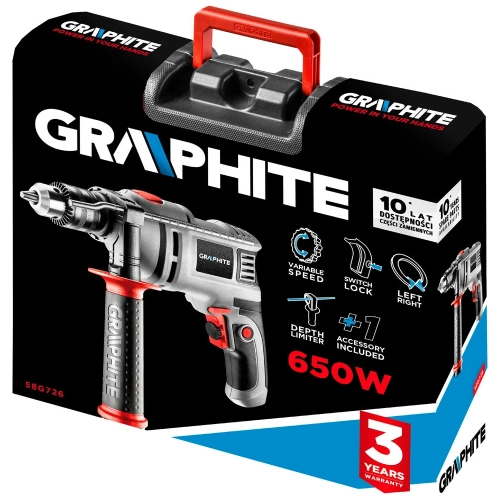 Ударная дрель GRAPHITE 58G726 фото 4