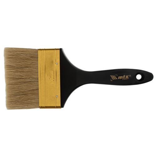 Кисть плоская "Профи" 4", натуральная щетина, пластмассовая ручка MTX фото 2