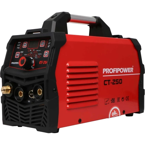 Инвертор плазменной резки Profipower CT-250 3B1 MMA+CUT+TIG (10-40A, толщина реза, 1-14 мм) E0299