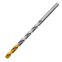 Сверло спиральное по металлу 7,0 х 156 мм, Р6М5, Golden Tip, удлиненное Denzel
