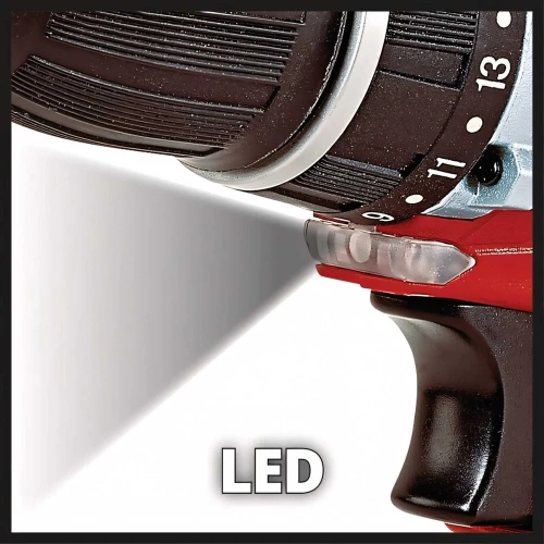 Аккумуляторная дрель Einhell TE-CD 12 Li, 12 В, 2ск, 30Нм, 2x2.0 Ач, вставной акк, кейс E-box 4513619 фото 6