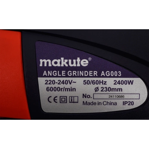 Угловая шлифовальная машина Makute 2400Вт, 230мм AG003 фото 7