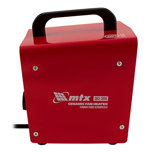 Тепловая пушка керамическая SHCL-3000, квадратная, 230 В, 480 м3/ч, 1/3 кВт// MTX фото 3
