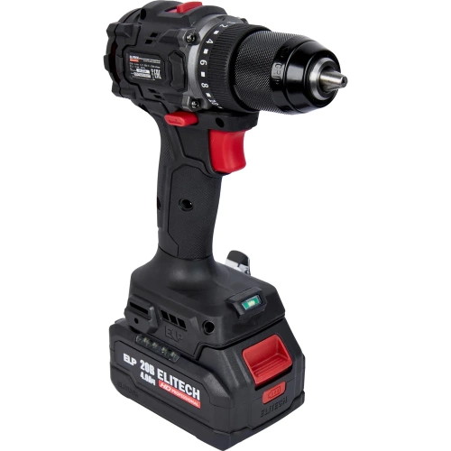 Аккумуляторная дрель Elitech CD 20SL2 (20В, 2х4Ач, 60Нм, BL) HD 205718 фото 6