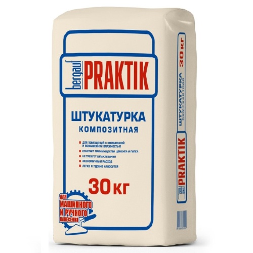Штукатурка композитная Bergauf Praktik 30 кг