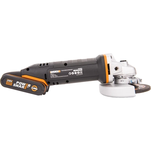Аккумуляторная угловая шлифмашина WORX кейс WX800 фото 8