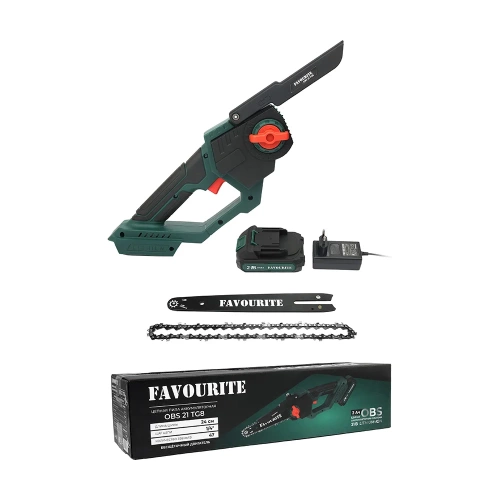Цепная пила аккумуляторная FAVOURITE OBS 21 TG8 21В, 2Ач, ЗУ 150812216