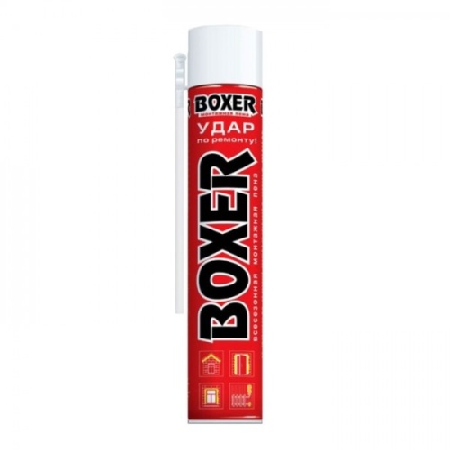 Пена монтажная BOXER бытовая, всесезонная, 750 мл, до 45 л