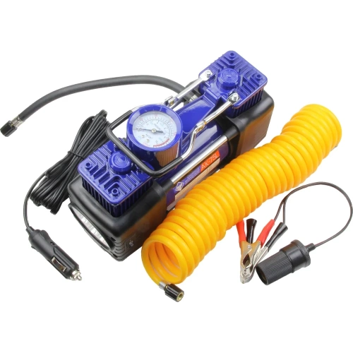 Компрессор Nova Bright АК-75L двухпоршневой, до 50 л/мин, 150 PSI, 12В, металлический корпус, в сумке, LED-фонарь 36451 фото 5