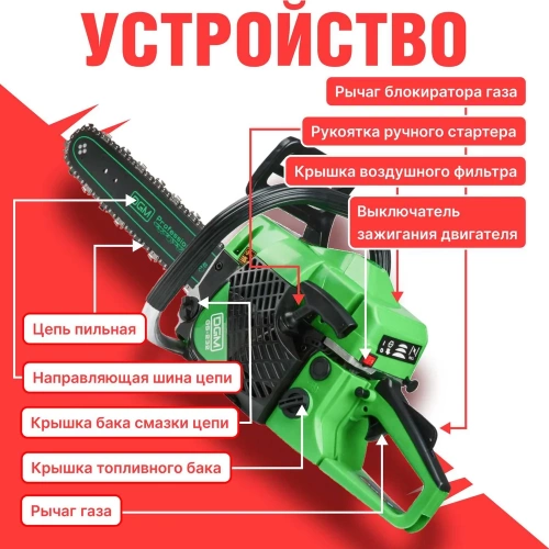 Бензопила DGM GS-232 фото 11